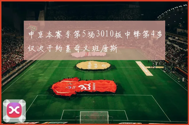 申京本赛季第5场3010板中锋第4多仅次于约基奇文班唐斯
